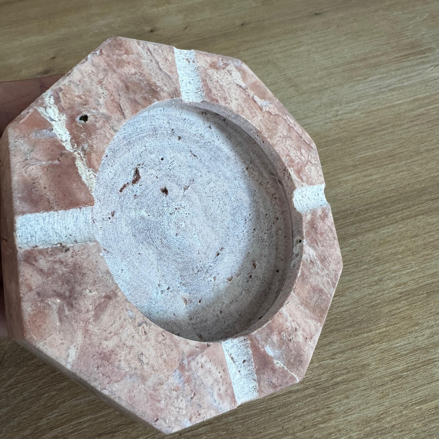 Kırmızı Traverten Mermer Küllük ,Doğal Mermer Küllük
