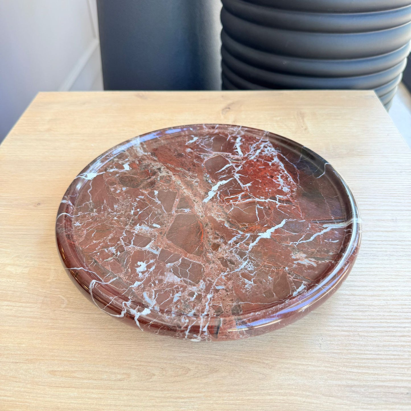 Elazıg Visnesi Gümüş Top Ayaklı Sunumluk , Elazığ Vişnesi Mermer Sunum Tabağı